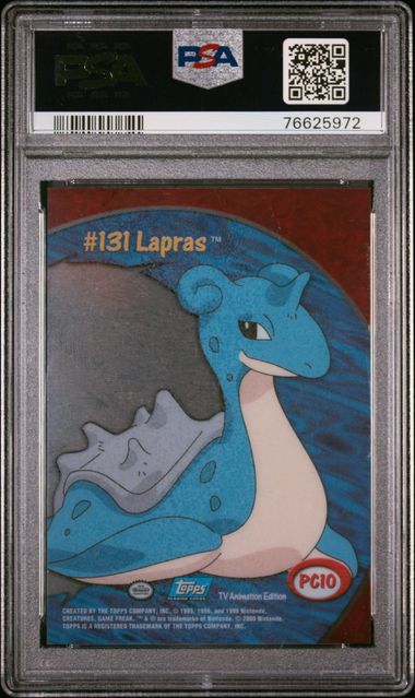 Trading Card Game Lapras 2000 Topps TV Animation - Clear PSA 9 – Official TCG Product