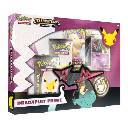 Trading Card Game Celebrations Collection Dragapult Prime Box – Official TCG Product