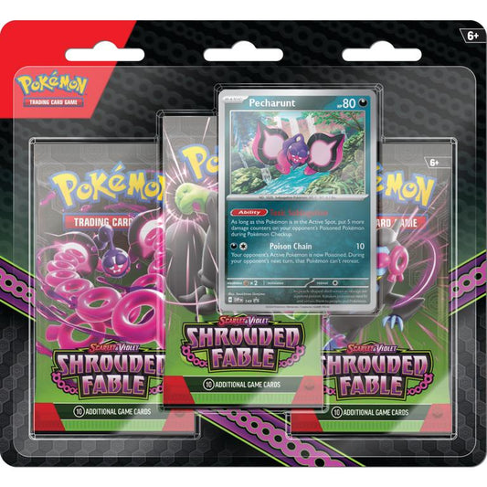 Trading Card Game Scarlet and Violet Shrouded Fable 3-Pack Blister Pack - 12 Pack Box – Official TCG Product