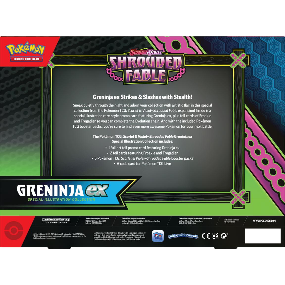 Trading Card Game Scarlet and Violet Shrouded Fable Kingdra/Greninja EX Special Illustration Collection – Official TCG Product