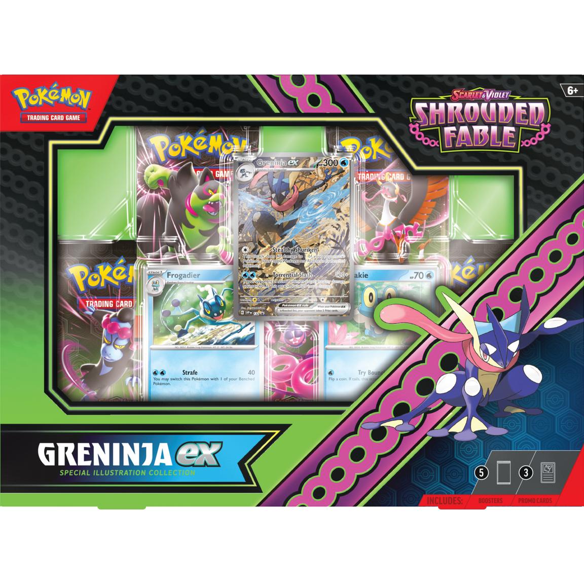 Trading Card Game Scarlet and Violet Shrouded Fable Kingdra/Greninja EX Special Illustration Collection – Official TCG Product