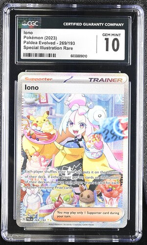 Trading Card Game Iono 2023 Paldea Evolved Special Illustration Rare holo #269/193 CGC 10 – Official TCG Product