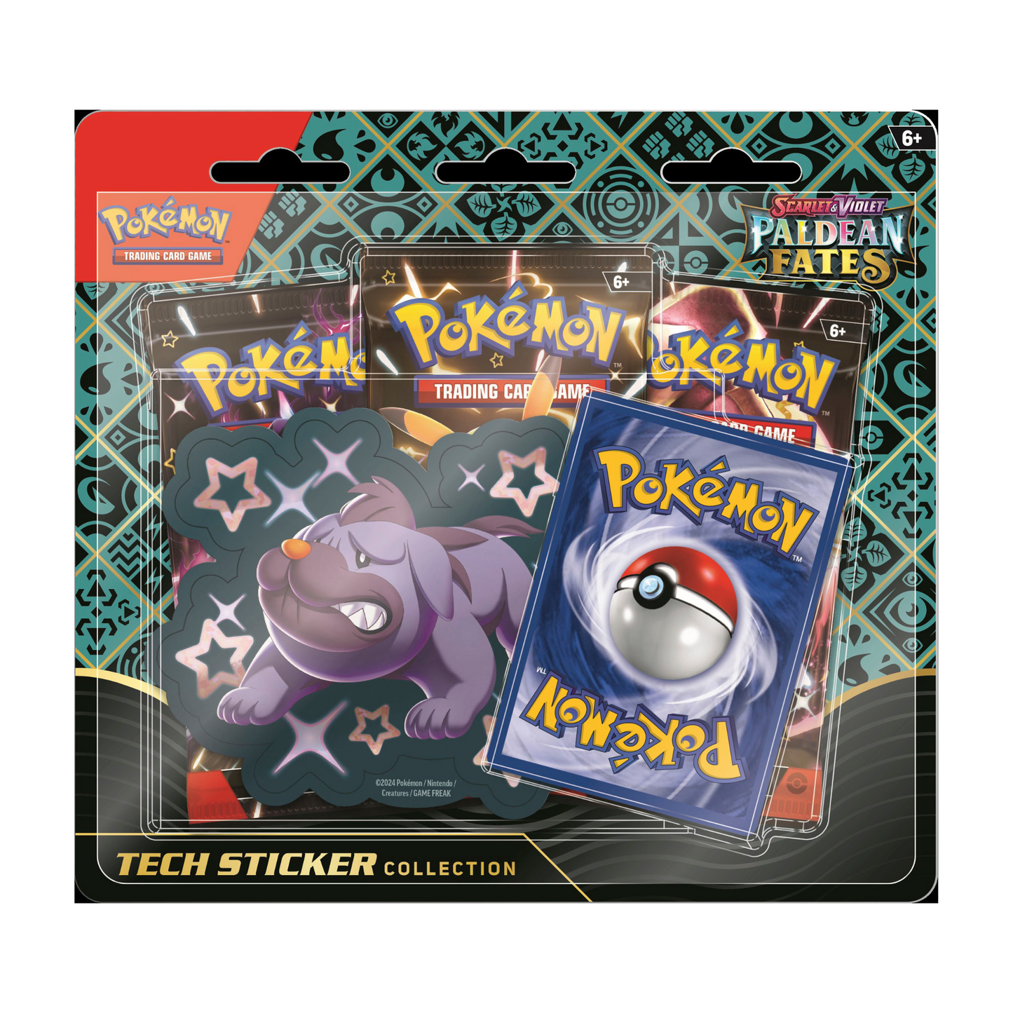 Trading Card Game Scarlet and Violet Paldean Fates Tech Sticker Collection 12 Box Case – Official TCG Product