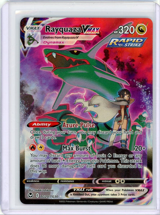 Trading Card Game Rayquaza Vmax Silver Tempest Trainer Gallery #TG20/TG30 – Official TCG Product