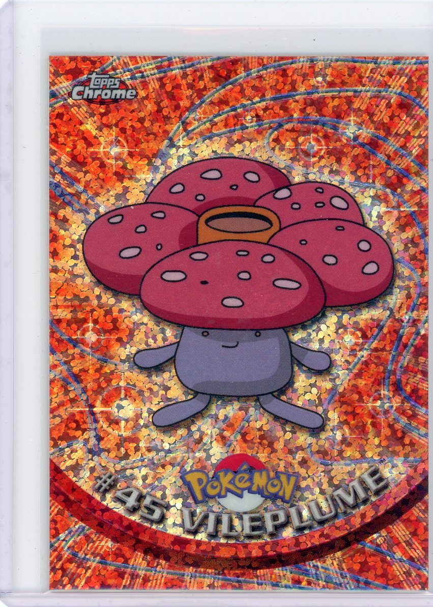 Trading Card Game Vileplume 2000 Topps Chrome Sparkle Refractor #45 – Official TCG Product