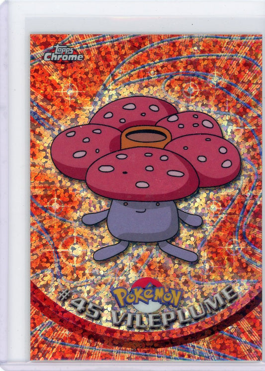 Trading Card Game Vileplume 2000 Topps Chrome Sparkle Refractor #45 – Official TCG Product