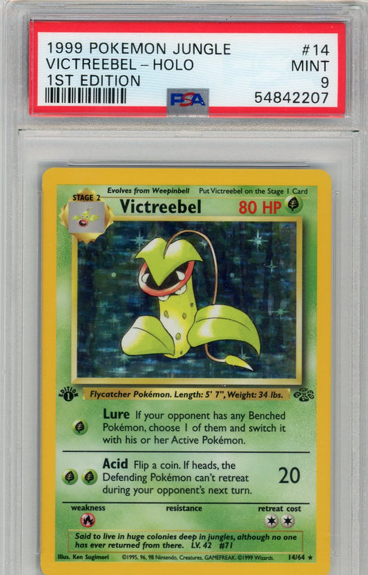 Trading Card Game Victreebel 1999 Jungle 1st Edition Holo PSA 9 – Official TCG Product