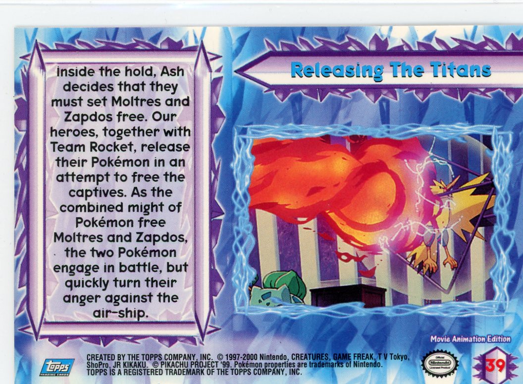 Trading Card Game Releasing The Titans Holo Blue Logo The Movie 2000 – Official TCG Product