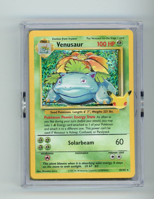 Trading Card Game Venusaur 1998 / Celebrations 3-layer custom card art by Do or Dye Designs – Official TCG Product