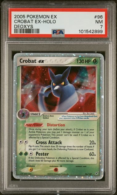 Trading Card Game Crobat ex Deoxys #96/107 PSA 7 – Official TCG Product