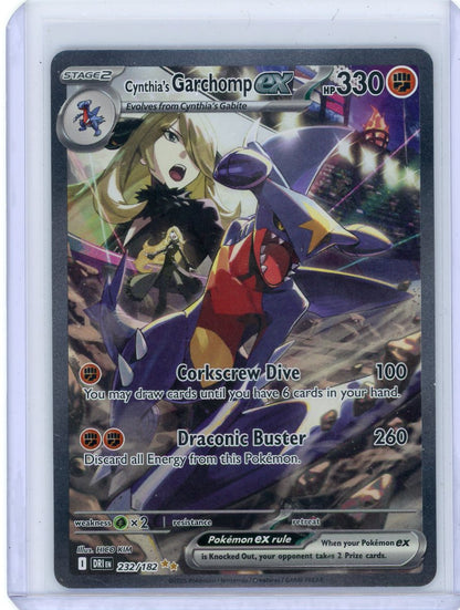 Trading Card Game Cynthia's Garchomp ex Destined Rivals Special Illustration Rare #232/182 – Official TCG Product