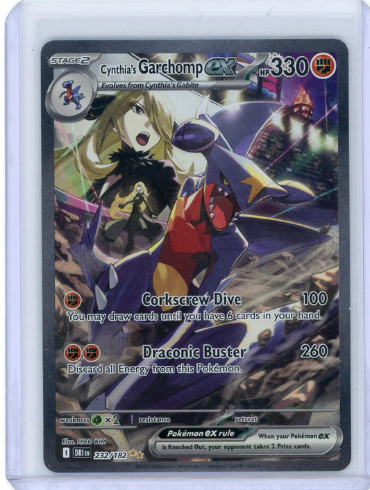 Trading Card Game Cynthia's Garchomp ex Destined Rivals Special Illustration Rare #232/182 – Official TCG Product