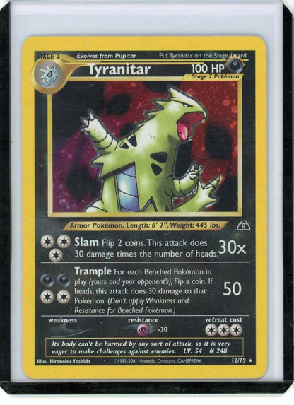 Trading Card Game Tyranitar Neo Discovery Holo #12/75 – Official TCG Product