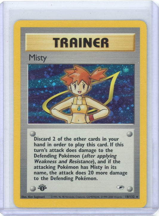 Trading Card Game Misty Gym Heroes 1st Edition Holo #18/132 – Official TCG Product