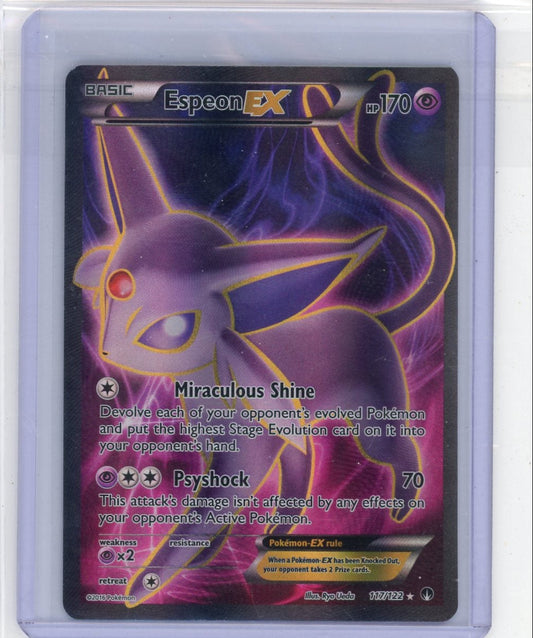 Trading Card Game Espeon EX BREAKpoint Full-Art #117/122 – Official TCG Product
