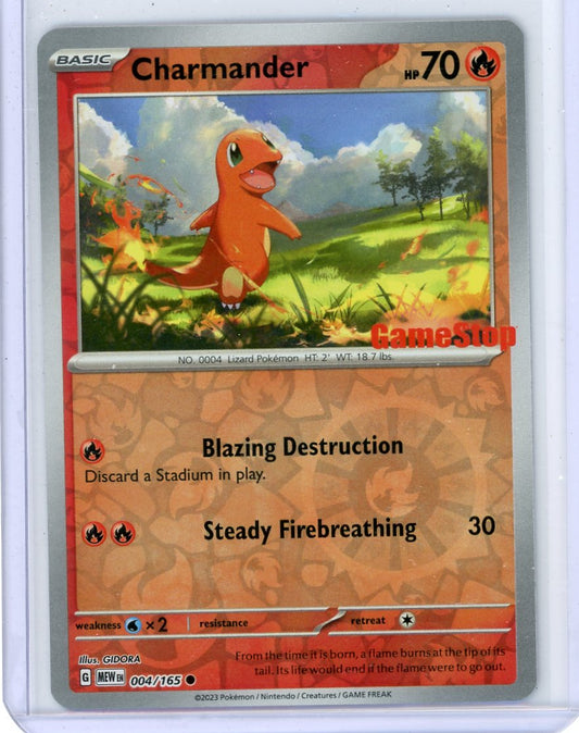 Trading Card Game Charmander Reverse Holofoil (GameStop Exclusive) #006/165 – Official TCG Product