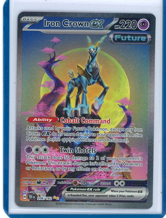 Trading Card Game Iron Crown EX 2024 Temporal Forces rare holo 206/162 – Official TCG Product