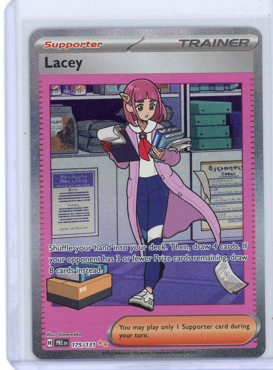Trading Card Game Lacey Prismatic Evolutions Special Illustration Rare #175/131 – Official TCG Product