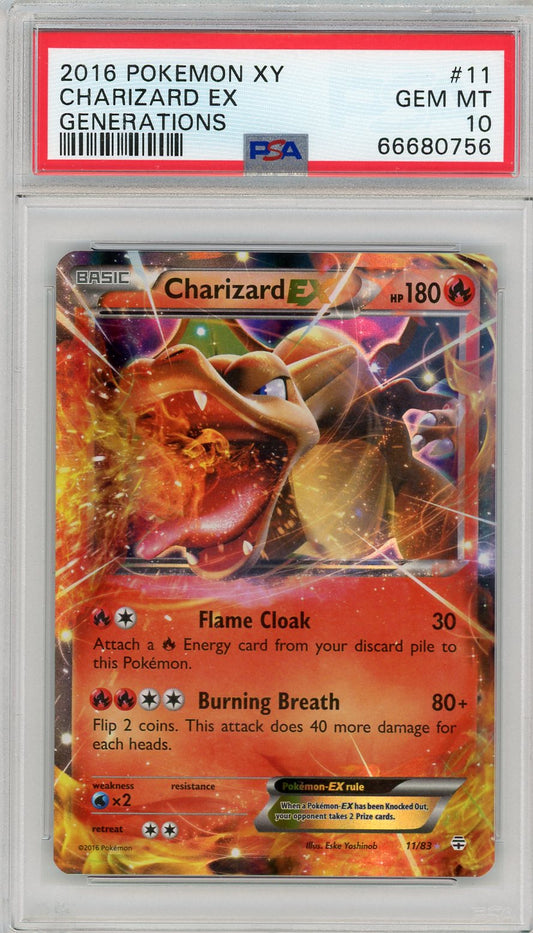 Trading Card Game Charizard EX XY Generations #11/83 PSA 10 – Official TCG Product
