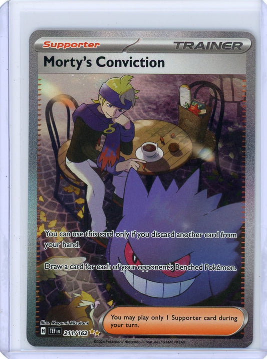 Trading Card Game Morty's Conviction Temporal Forces Special Illustration Rare #211/162 – Official TCG Product