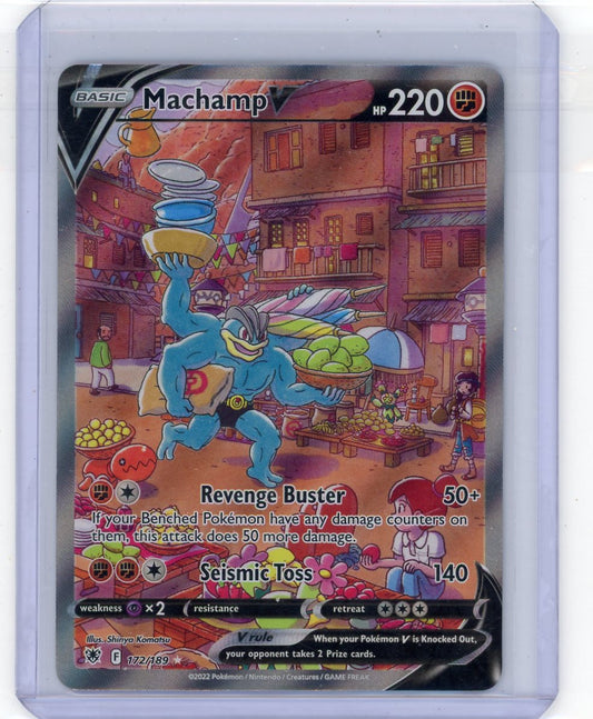 Trading Card Game Machamp V Astral Radiance Alternate Full-Art #172/189 – Official TCG Product