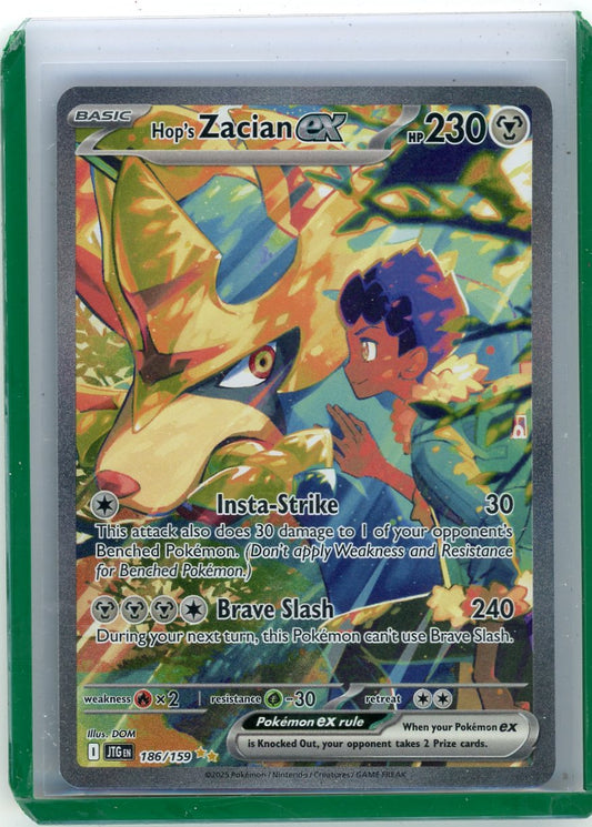 Trading Card Game Hop's Zacian ex Journey Together Special Illustration Rare #186/159 – Official TCG Product