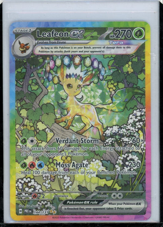 Trading Card Game Leafeon ex Prismatic Evolutions Special Illustration Rare #144/131 – Official TCG Product