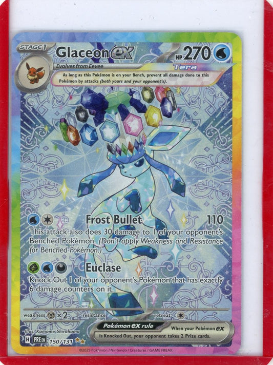 Trading Card Game Glaceon ex Prismatic Evolutions Special Illustration Rare #150/131 – Official TCG Product