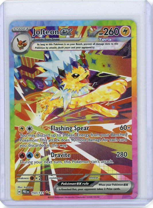 Trading Card Game Jolteon ex Prismatic Evolutions Special Illustration Rare #153/131 – Official TCG Product