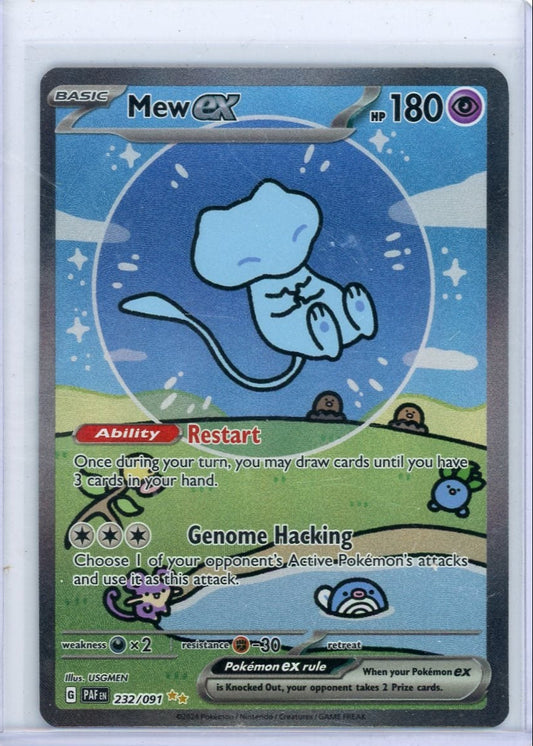 Trading Card Game Mew ex Paldean Fates Special Illustration Rare #232/091 (Bubble Mew) – Official TCG Product