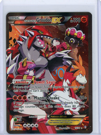 Trading Card Game Team Magma's Groudon EX Double Crisis #15/34 MP – Official TCG Product