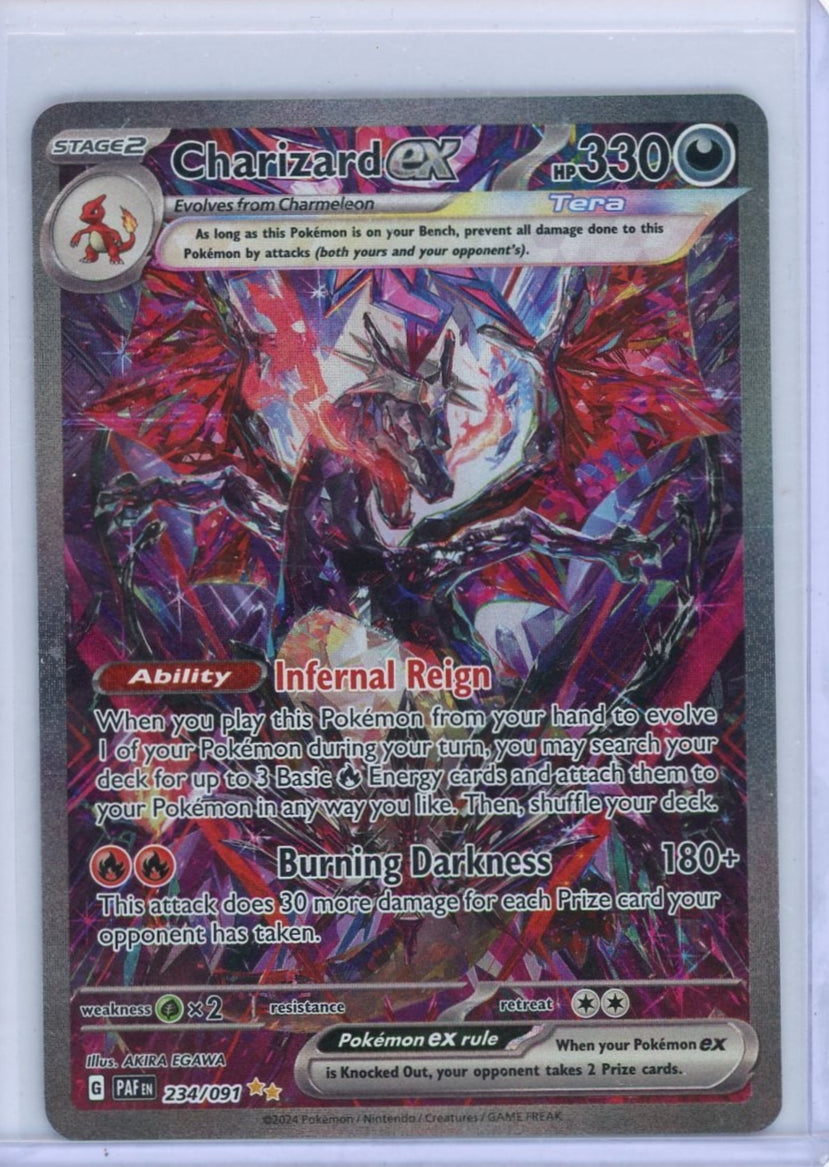 Trading Card Game Charizard ex Paldean Fates Special Illustration Rare #234/091 – Official TCG Product