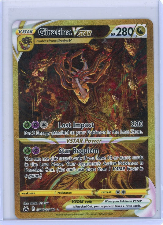 Trading Card Game Giratina Vstar Crown Zenith Gold Galarian Gallery #GG69/GG70 – Official TCG Product
