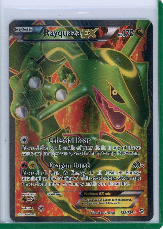 Trading Card Game Rayquaza EX Dragons Exalted Full-Art #123/124 – Official TCG Product