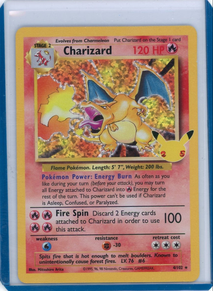 Trading Card Game Charizard Celebrations Classic Collection #4/102 – Official TCG Product