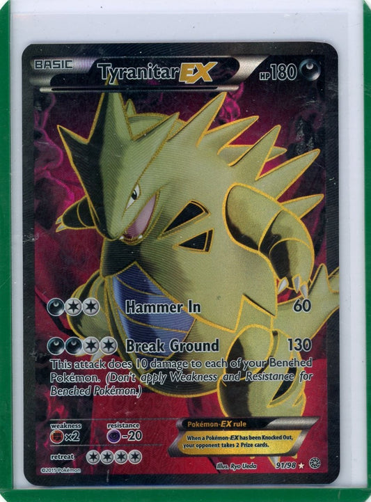 Trading Card Game Tyranitar EX Ancient Origins Full-Art #91/98 – Official TCG Product
