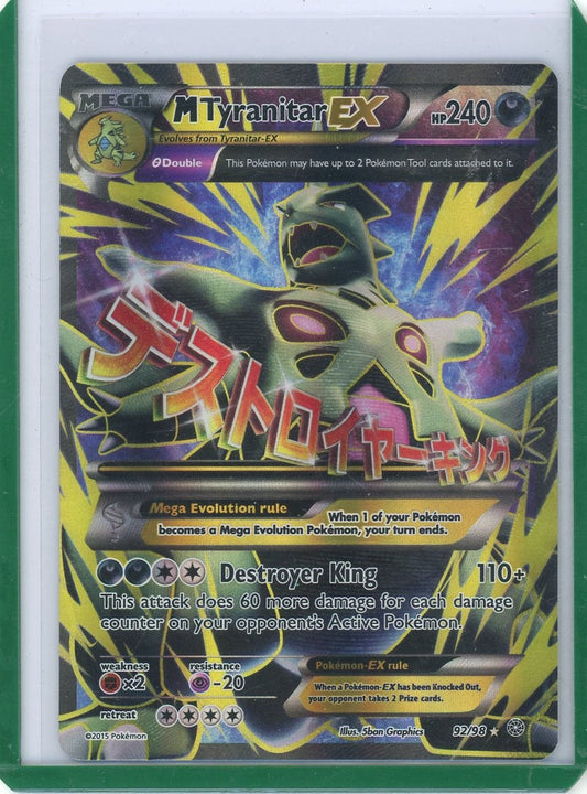 Trading Card Game Mega Tyranitar EX Ancient Origins Full-Art #92/98 – Official TCG Product