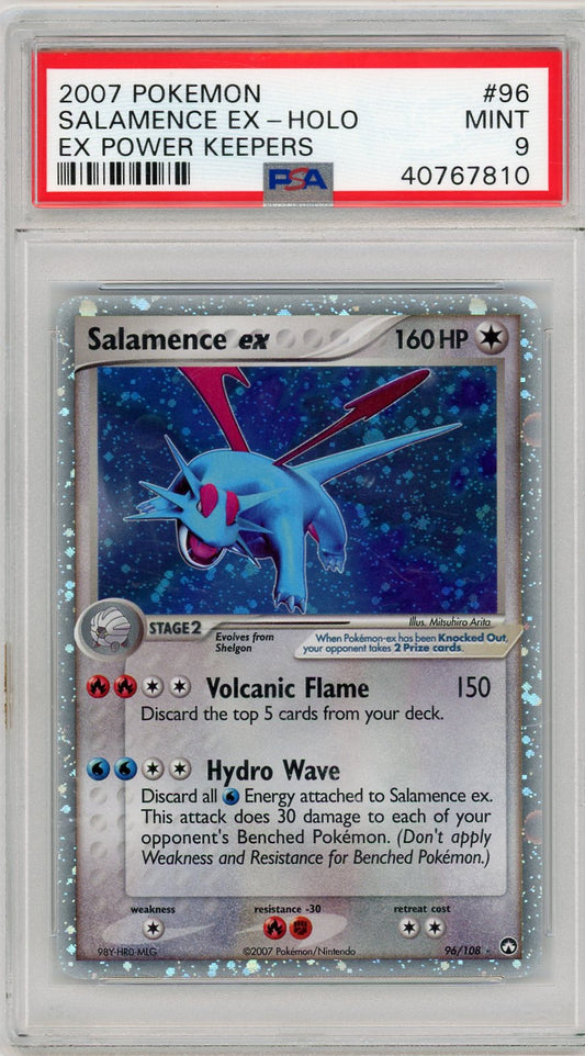 Trading Card Game Salamence ex EX Power Keepers Holo #96/108 PSA 9 – Official TCG Product
