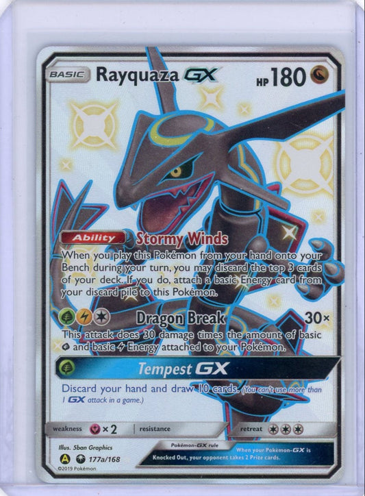 Trading Card Game Rayquaza GX Celestial Storm Shiny Full-Art #177a/168 – Official TCG Product
