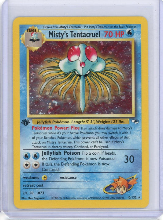 Trading Card Game Misty's Tentacruel Gym Heroes 1st Edition #10/132 – Official TCG Product