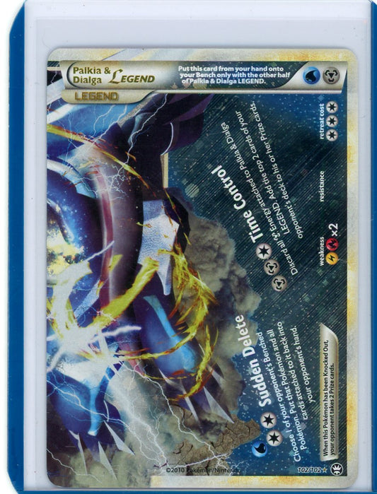Trading Card Game Palkia and Dialga Legend HGSS Triumphant #102/102 (Bottom) – Official TCG Product
