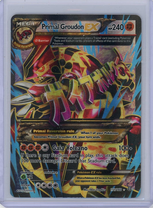Trading Card Game Primal Groudon EX XY Primal Clash Full-Art #151/160 (MP) – Official TCG Product