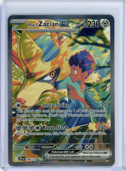 Trading Card Game Zacian ex 2023 Journey Together Special Illustration Rare Holo #186/159 – Official TCG Product