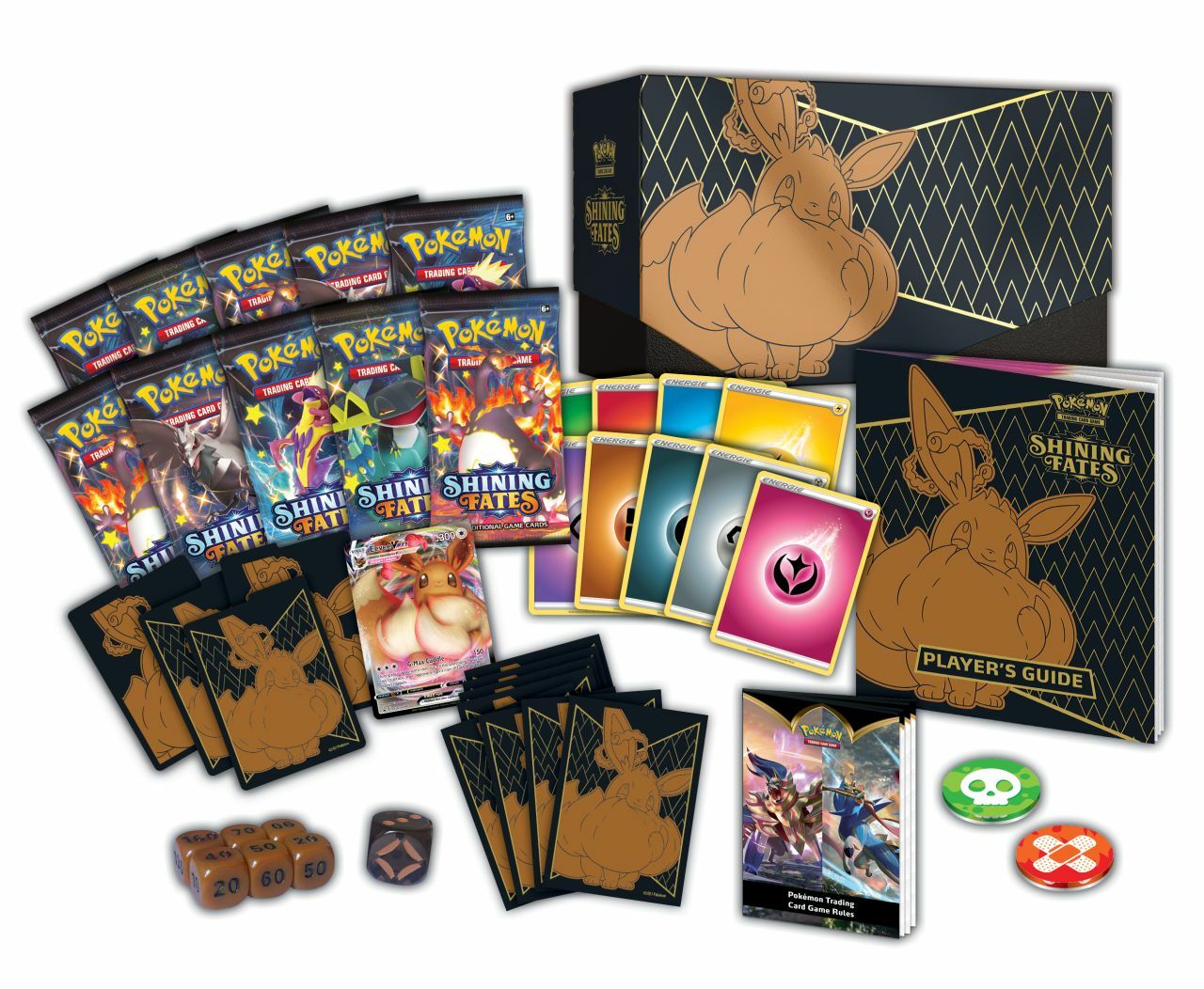 Trading Card Game TCG Shining Fates - Elite Trainer Box – Complete Trainer Kit with Accessories
