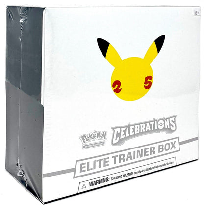 Trading Card Game TCG Celebrations - Elite Trainer Box (25th Anniversary) – Complete Trainer Kit with Accessories