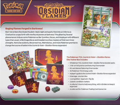 Trading Card Game TCG Scarlet and Violet 3 - Obsidian Flames Elite Trainer Box – Complete Trainer Kit with Accessories