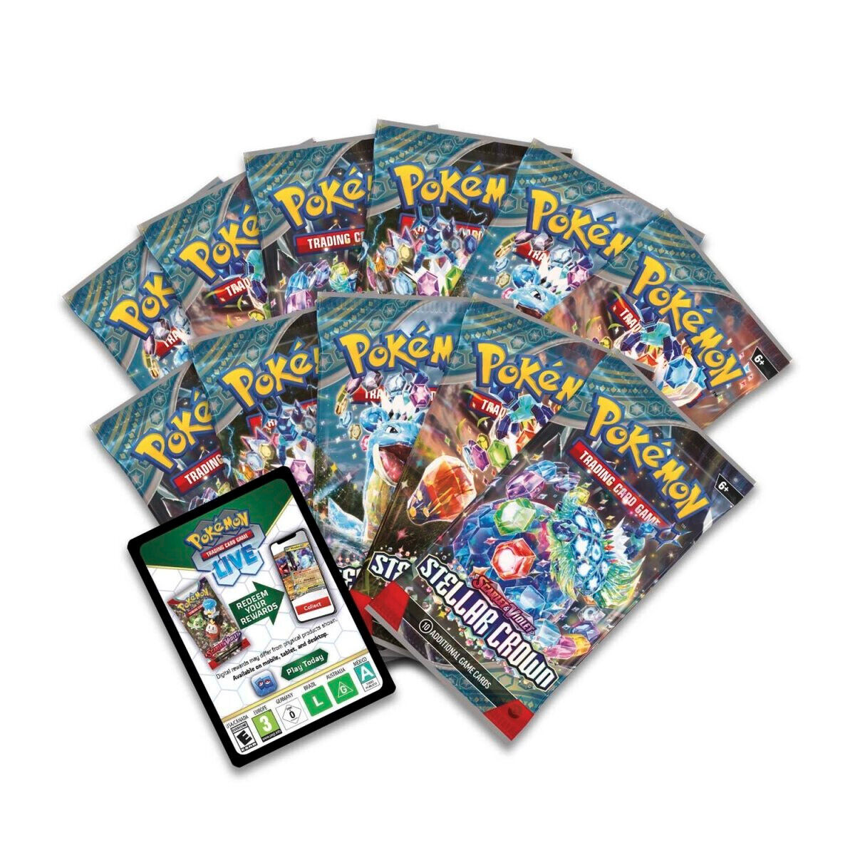 Trading Card Game TCG Scarlet and Violet - Stellar Crown Center Elite Trainer Box – Complete Trainer Kit with Accessories