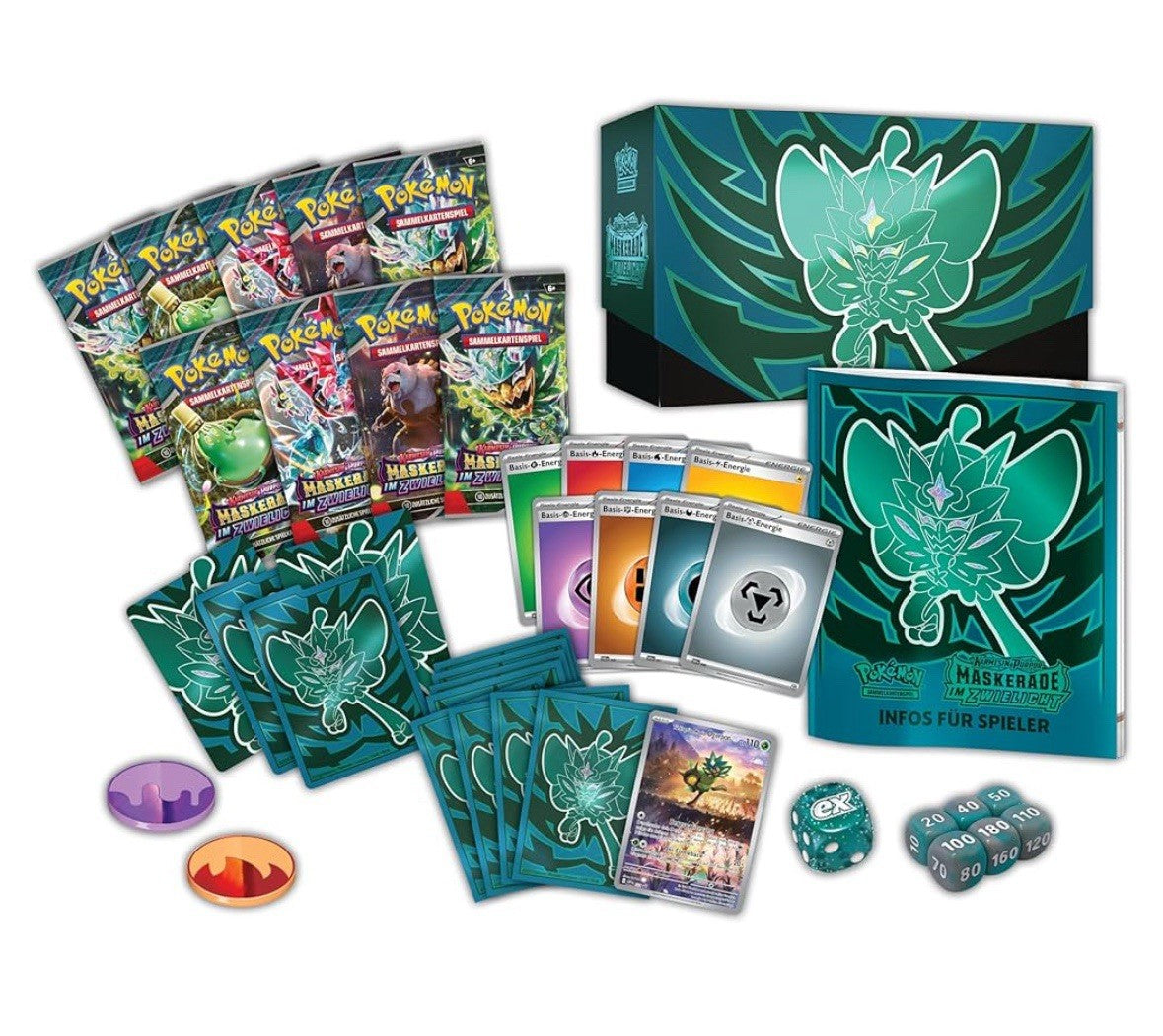 Trading Card Game TCG Twilight Masquerade Elite Trainer Box – Complete Trainer Kit with Accessories