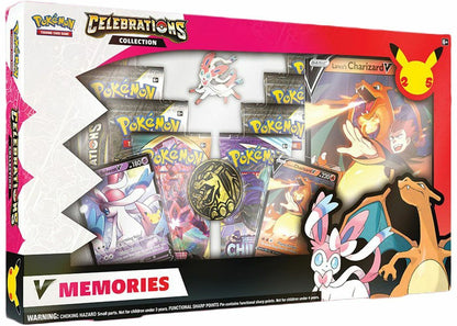 Trading Card Game TCG Celebrations V Memories Box Charizard and Sylveon – Official TCG Product