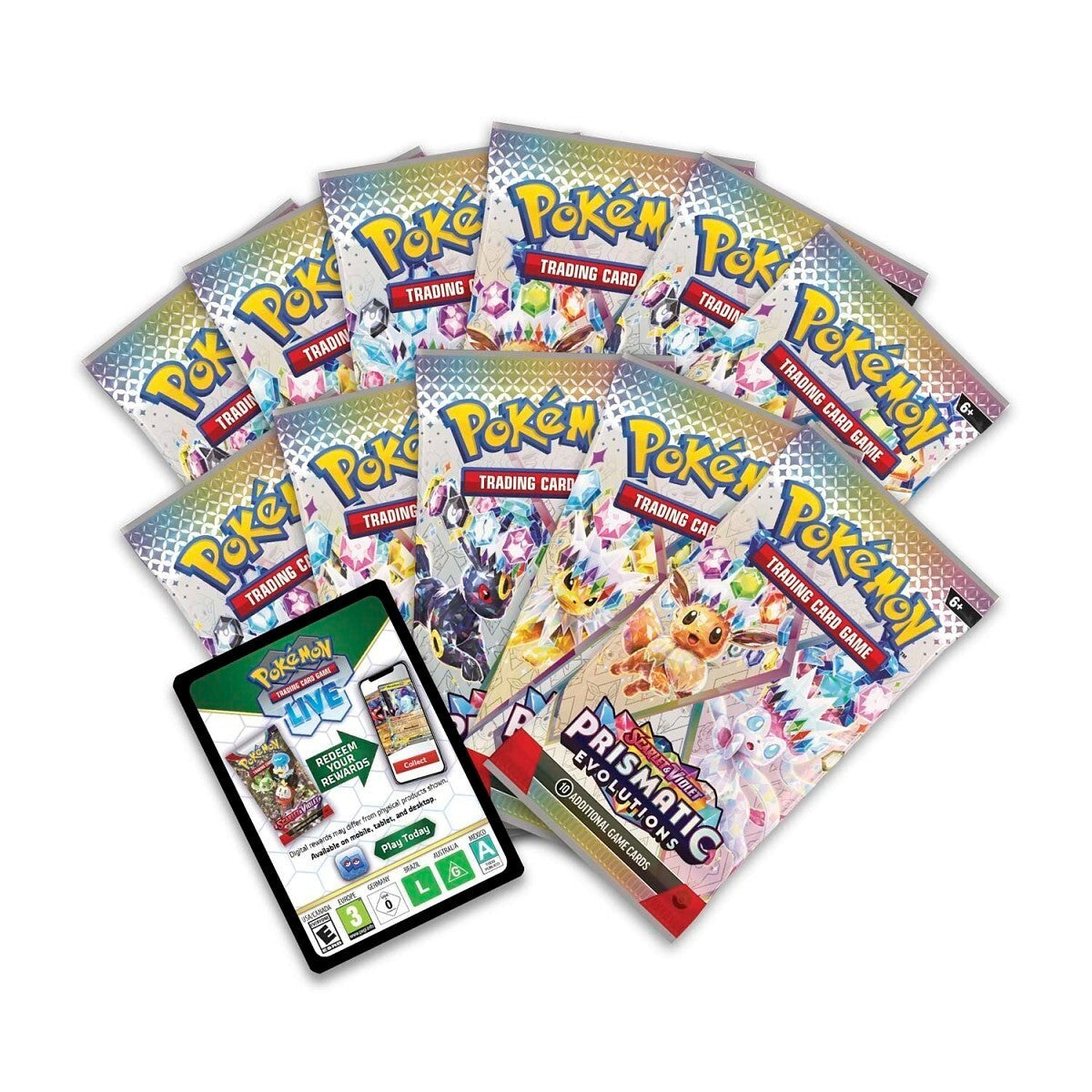 Trading Card Game TCG Prismatic Evolutions - Elite Trainer Box – Complete Trainer Kit with Accessories
